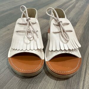 Young Soles Agnes Kilted Boot Sandal Blush Mink Leather and Rubber Sole NWOT